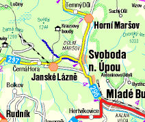 Cernohorsky potok - mapa