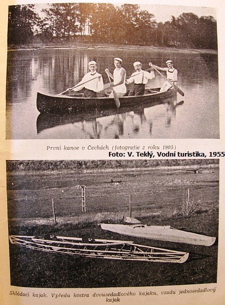 Foto z knihy:V.Teklý, Vodní turistika,1955