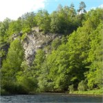 Vltava pod Dívčím kamenem, zřícenina hradu Maškovec 2022