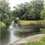 Soutok Lučiny (v pozadí snímku) a Ostravice (km 4,6)