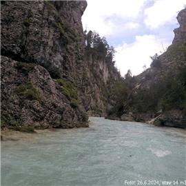 Horní Isar do kempu Isarhorn