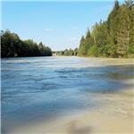 Isar u města Icking za 300 m3/s