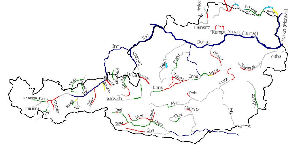 mapa Austria