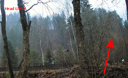 Vystupni misto na konci oblouku