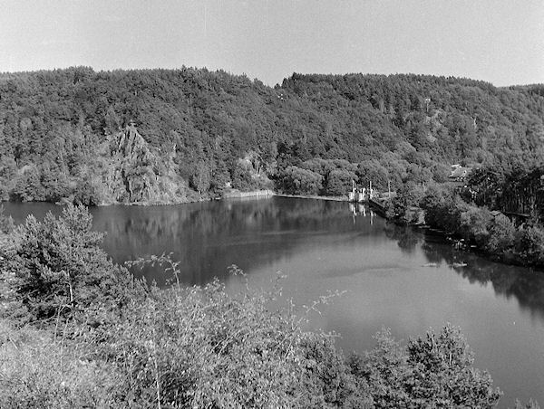 Stará přehrada – jez Blahousty v padesátých letech – foto J.Krůta